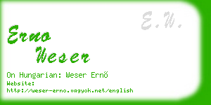 erno weser business card
